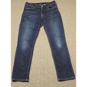 White House Black Market The Slim Mid Rise Dark Wash Jeans Womens Size 8S